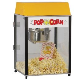 Gold Medal 2451 Master Pop Popcorn Machine w/ 6 oz EZ Kleen Kettle & Yellow Dome, 120v