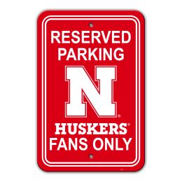 Nebraska Cornhuskers 12" X 18" Plastic Parking Sign
