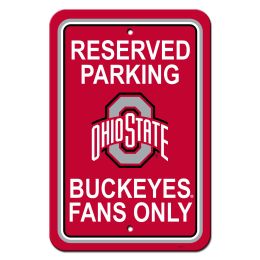 Ohio State Buckeyes 12" X 18" Plastic Parking Sign