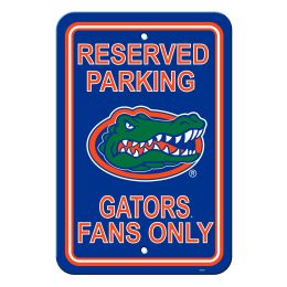 Florida Gators 12" X 18" Plastic Parking Sign