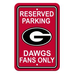Georgia Bulldogs 12" X 18" Plastic Parking Sign