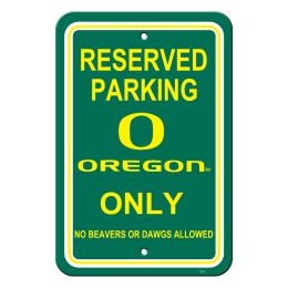 Oregon Ducks 12" X 18" Plastic Parking Sign