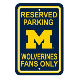 Michigan Wolverines 12" X 18" Plastic Parking Sign