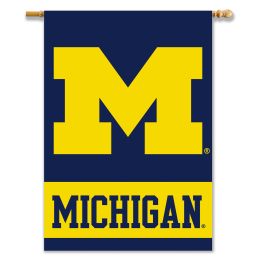 Michigan Wolverines 2-Sided 28" X 40" Banner W/ Pole Sleeve