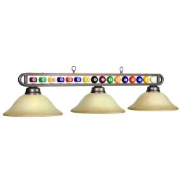 Glass Billiards Light - Bronze w/Balls