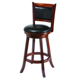 Barstool Padded High Back 29" - Chestnut