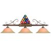 Glass Billiards Light - Bronze w/Ball Rack