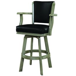 Barstool High Back w/Arms Padded 30" - Slate