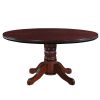Poker Table 60" Round - Chestnut