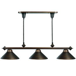 Metal Round Billiards Light - Bronze