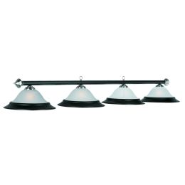 Glass 82" Billiards Light - Black/Steel