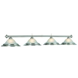 Glass 82" Billiards Light - Steel