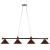 Metal Round 78" Billiards Light - Cappuccino