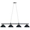 Metal Round 78" Billiards Light - Black/Steel