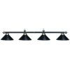 Metal Round 78" Billiards Light - Black/Steel