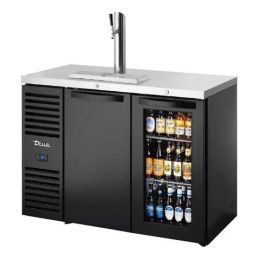 True Kegerator Draft Beer and Refrigerator Combo Black