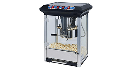 Winco POP-8B Countertop Popcorn Machine w/ 8 oz Kettle & Warmer Light, 120v